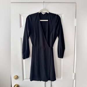Aritzia Wilfred Black Wrap Dress